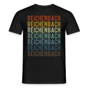 Reichenbach Stadt Retro Vintage - Männer T-Shirt - Schwarz - Vorne - AI Model Male 178 light (178cm)