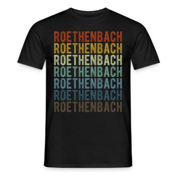 Roethenbach Stadt Retro Vintage - T-shirt homme - noir - Devant - AI Model Male 178 light (178cm)