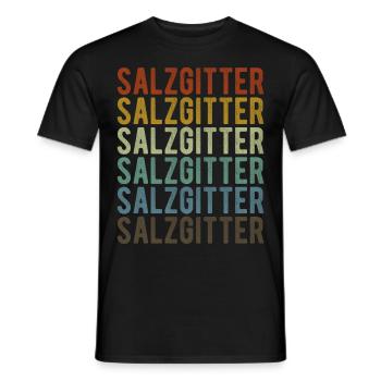 Salzgitter Stadt Retro Vintage - Männer T-Shirt - Schwarz - Vorne - AI Model Male 178 light (178cm)