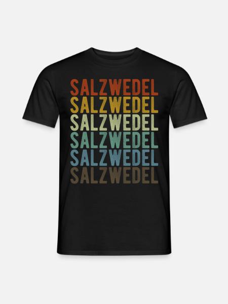 Salzwedel Stadt Retro Vintage - Männer T-Shirt - Schwarz