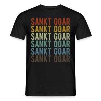 Sankt Goar Town Rétro Vintage - T-shirt homme - noir - Devant - AI Model Male 178 light (178cm)