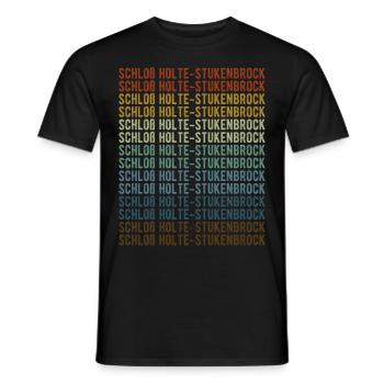 Schloß Holte-Stukenbrock Stadt Retro Vintage - T-shirt homme - noir - Devant - AI Model Male 178 light (178cm)