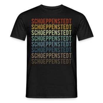 Schoeppenstedt City Rétro Vintage - T-shirt homme - noir - Devant - AI Model Male 178 light (178cm)