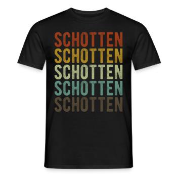 Schotten Stadt Retro Vintage - Männer T-Shirt - Schwarz - Vorne - AI Model Male 178 light (178cm)