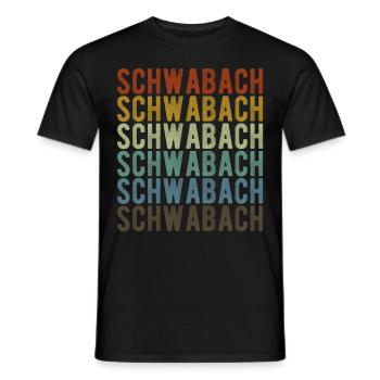 Schwabach Stadt Retro Vintage - Männer T-Shirt - Schwarz - Vorne - AI Model Male 178 light (178cm)