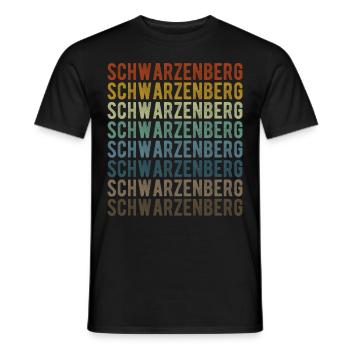 Schwarzenberg Stadt Retro Vintage - Männer T-Shirt - Schwarz - Vorne - AI Model Male 178 light (178cm)