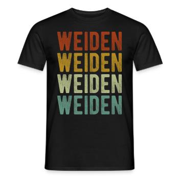 Weiden Stadt Retro Vintage - Männer T-Shirt - Schwarz - Vorne - AI Model Male 178 light (178cm)