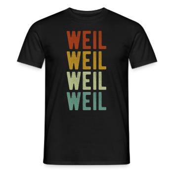 Weil Stadt Retro Vintage - Männer T-Shirt - Schwarz - Vorne - AI Model Male 178 light (178cm)