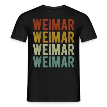 Weimar City Retro Vintage - Men's T-Shirt - black - Front - AI Model Male 178 light (178cm)