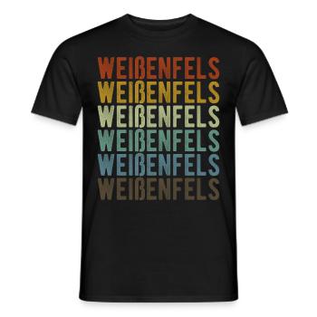 Weißenfels Town Retro Vintage - Men's T-Shirt - black - Front - AI Model Male 178 light (178cm)