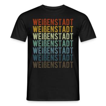 Weißenstadt Stadt Retro Vintage - T-shirt homme - noir - Devant - AI Model Male 178 light (178cm)