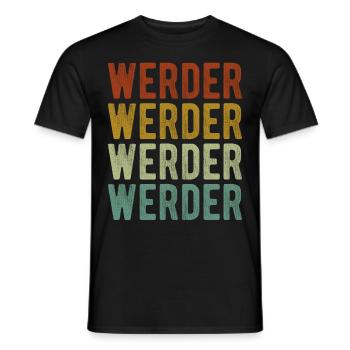 Werder Stadt Retro Vintage - Männer T-Shirt - Schwarz - Vorne - AI Model Male 178 light (178cm)