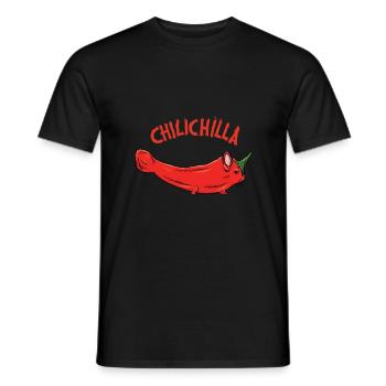 Tiere Rote Chilischote "chilichilla" - Männer T-Shirt - Schwarz - Vorne - AI Model Male 178 light (178cm)