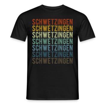 Schwetzingen City Retro Vintage - Men's T-Shirt - black - Front - AI Model Male 178 light (178cm)