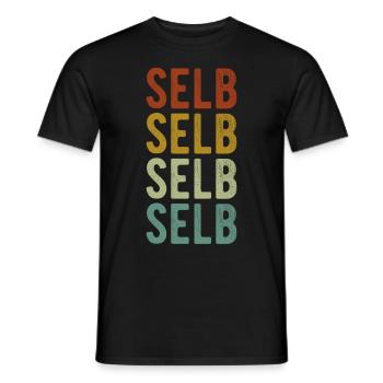 Selb Stadt Retro Vintage - Männer T-Shirt - Schwarz - Vorne - AI Model Male 178 light (178cm)