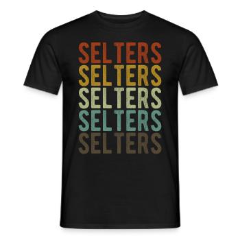 Selters Town Retro Vintage - Men's T-Shirt - black - Front - AI Model Male 178 light (178cm)