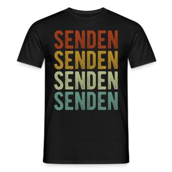 Enviar Ciudad Retro Vintage - Camiseta hombre - negro - delante - AI Model Male 178 light (178cm)