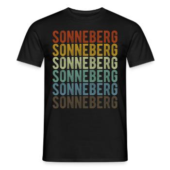 Sonneberg Stadt Retro Vintage - Männer T-Shirt - Schwarz - Vorne - AI Model Male 178 light (178cm)