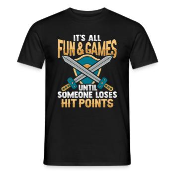 Joueurs de rôle RPG GN - T-shirt homme - noir - Devant - AI Model Male 178 light (178cm)