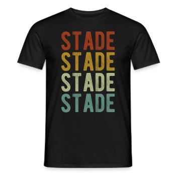 Stade Stadt Retro Vintage - Männer T-Shirt - Schwarz - Vorne - AI Model Male 178 light (178cm)
