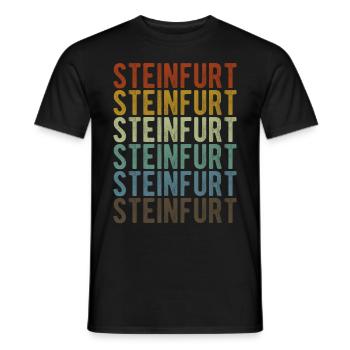 Steinfurt City Retro Vintage - Men's T-Shirt - black - Front - AI Model Male 178 light (178cm)