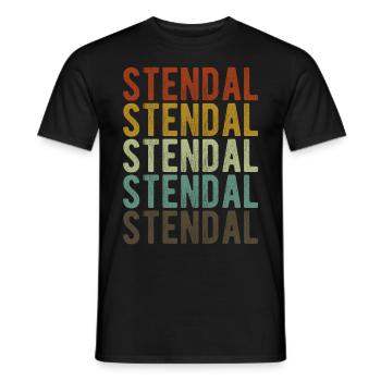 Stendal Stadt Retro Vintage - Männer T-Shirt - Schwarz - Vorne - AI Model Male 178 light (178cm)