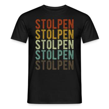 Stolpen Stadt Retro Vintage - Männer T-Shirt - Schwarz - Vorne - AI Model Male 178 light (178cm)