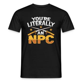 Larp Npc Rpg Joueur de rôle Larper - T-shirt homme - noir - Devant - AI Model Male 178 light (178cm)