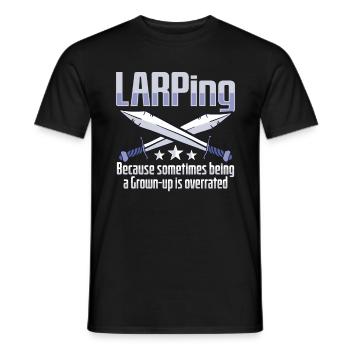 Larp Rpg Jeu de rôle Conception de jeux Larper - T-shirt homme - noir - Devant - AI Model Male 178 light (178cm)