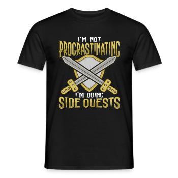 Larp RPG RPG Jeu de rôle Procastinating Design for A - T-shirt homme - noir - Devant - AI Model Male 178 light (178cm)