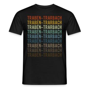 Traben-Trarbach Stadt Retro Vintage - Männer T-Shirt - Schwarz - Vorne - AI Model Male 178 light (178cm)