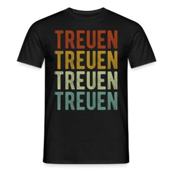 Treuen Stadt Retro Vintage - Männer T-Shirt - Schwarz - Vorne - AI Model Male 178 light (178cm)