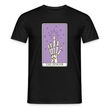 Sarcasme Tarot Card Finger pour un lecteur de tarot - T-shirt homme - noir - Devant - AI Model Male 178 light (178cm)