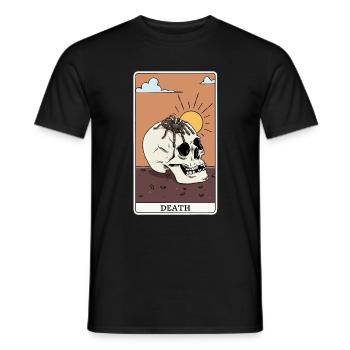 Spider Tarantula Tarotkarte "Tod" für einen Tarot - Männer T-Shirt - Schwarz - Vorne - AI Model Male 178 light (178cm)