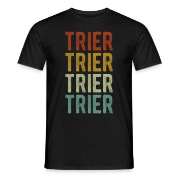 Trier Stadt Retro Vintage - Männer T-Shirt - Schwarz - Vorne - AI Model Male 178 light (178cm)