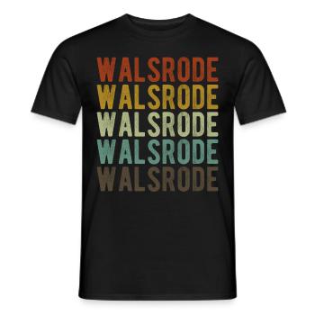 Walsrode City Retro Vintage - Men's T-Shirt - black - Front - AI Model Male 178 light (178cm)