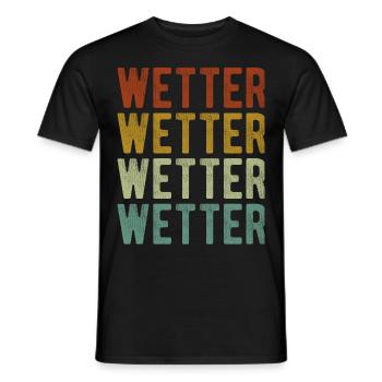 Weather City Retro Vintage - Men's T-Shirt - black - Front - AI Model Male 178 light (178cm)