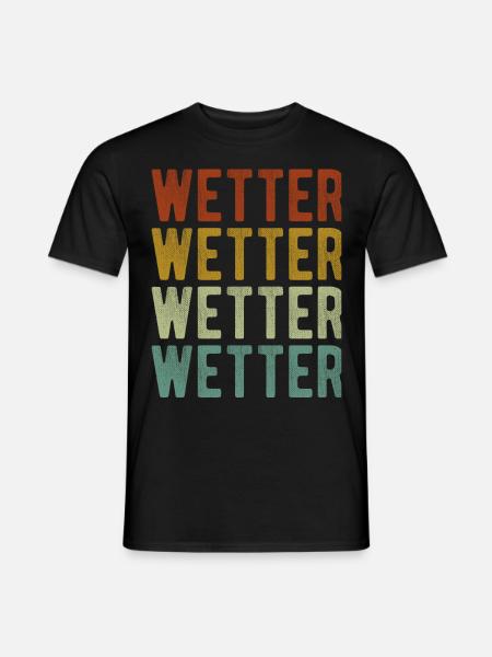 Wetter Stadt Retro Vintage - Männer T-Shirt - Schwarz