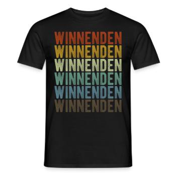 Winnenden Stadt Retro Vintage - Männer T-Shirt - Schwarz - Vorne - AI Model Male 178 light (178cm)