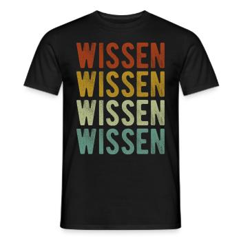 Knowledge City Retro Vintage - Men's T-Shirt - black - Front - AI Model Male 178 light (178cm)
