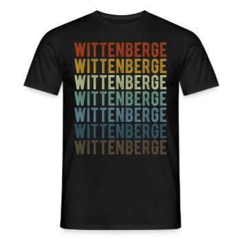 Wittenberge Stadt Retro Vintage - Männer T-Shirt - Schwarz - Vorne - AI Model Male 178 light (178cm)