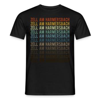 Zell am Harmersbach Stadt Retro Vintage - Men's T-Shirt - black - Front - AI Model Male 178 light (178cm)