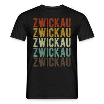 Zwickau City Rétro Vintage - T-shirt homme - noir - Devant - AI Model Male 178 light (178cm)