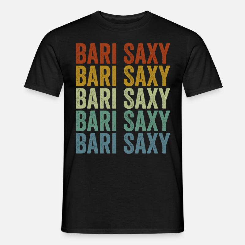 Bari Saxy Baritonsaxophon Bari-Saxophonist - Männer T-Shirt - Schwarz