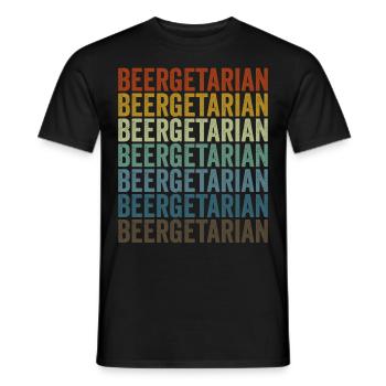 Beer Getarians Craft Beer Lovers Beer Breweries - Men's T-Shirt - black - Front - AI Model Male 178 light (178cm)