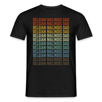 Belgian Malinois Papa Belgian Malinois Dogs - Men's T-Shirt - black - Front - AI Model Male 178 light (178cm)