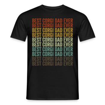 Meilleur père Corgi Jamais Corgi Dog Love - T-shirt homme - noir - Devant - AI Model Male 178 light (178cm)