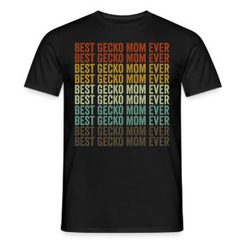 Beste Gecko-Mutter aller Zeiten Gecko-Mutter Leopa - Männer T-Shirt - Schwarz - Vorne - AI Model Male 178 light (178cm)