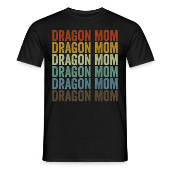 Dragon Mom Bearded Game Lizard Lover Dragon W - Men's T-Shirt - black - Front - AI Model Male 178 light (178cm)