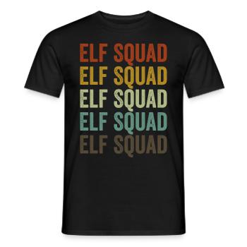 Elf Squad Elf Lovers Weihnachten Passende Elfen - Männer T-Shirt - Schwarz - Vorne - AI Model Male 178 light (178cm)